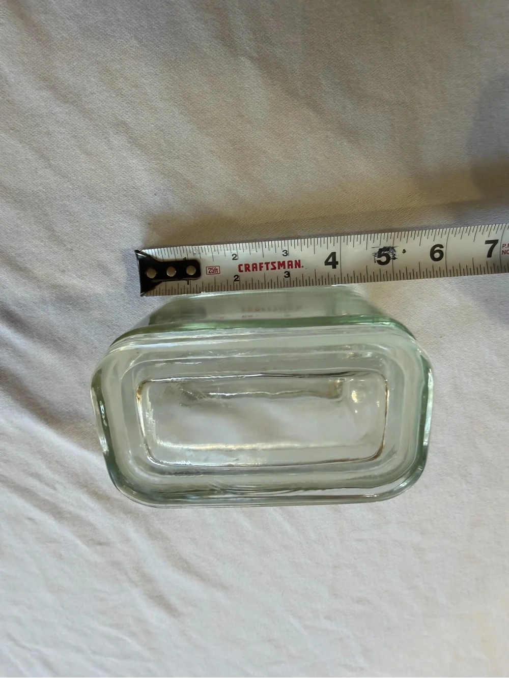 VTG Clear Glass Rectangular Storage Jar with sealed Lid - Transparent